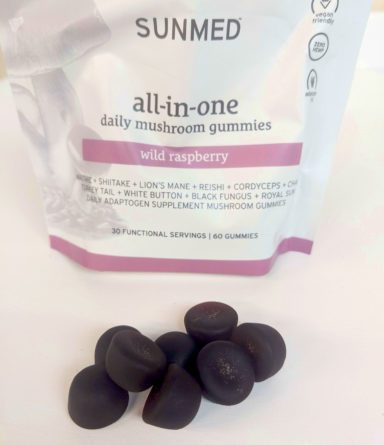 Sunmed gummies - mushroom blend including chaga, reishi, lion's mane, and more